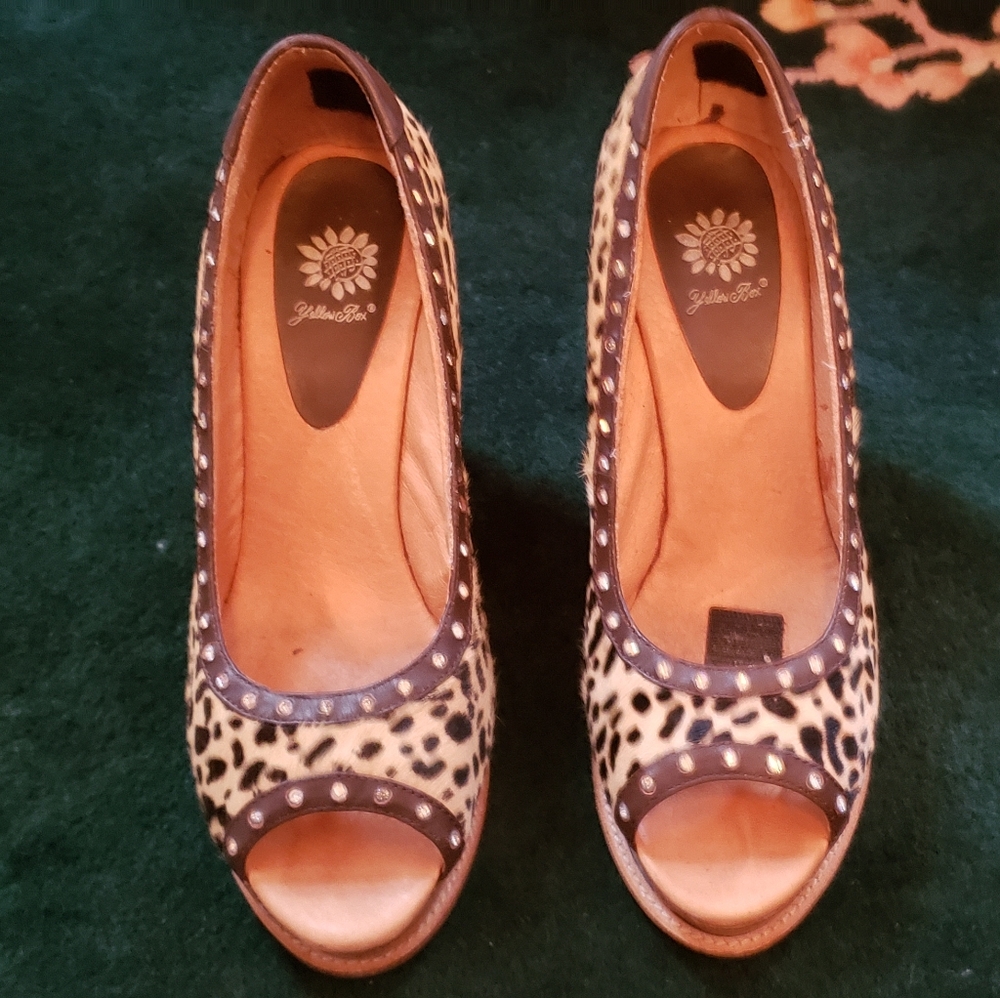 Leopard Rhinestone Wedges